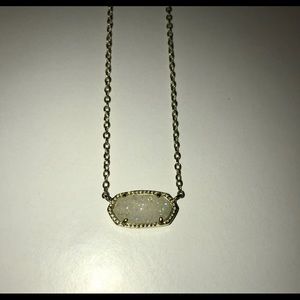 Elisa Gold Pendant Necklace In Iridescent Drusy